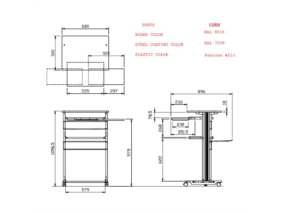 ROLINE PC Standing Workstation