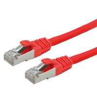 VALUE S/FTP Patch Cord Cat.6 (Class E), halogen-free, red, 0.5 m