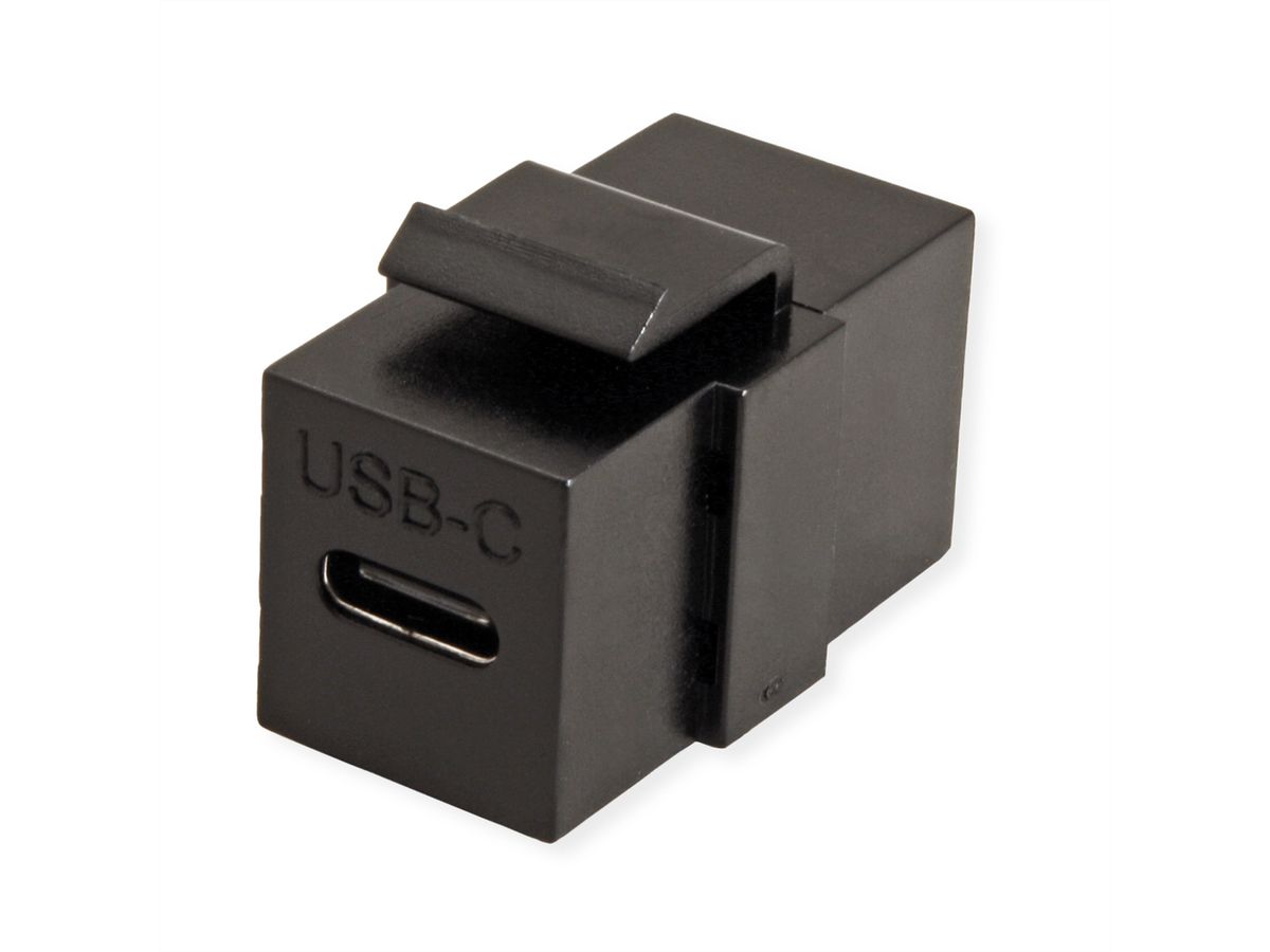VALUE USB Type C Keystone Module, 1pc/set, black