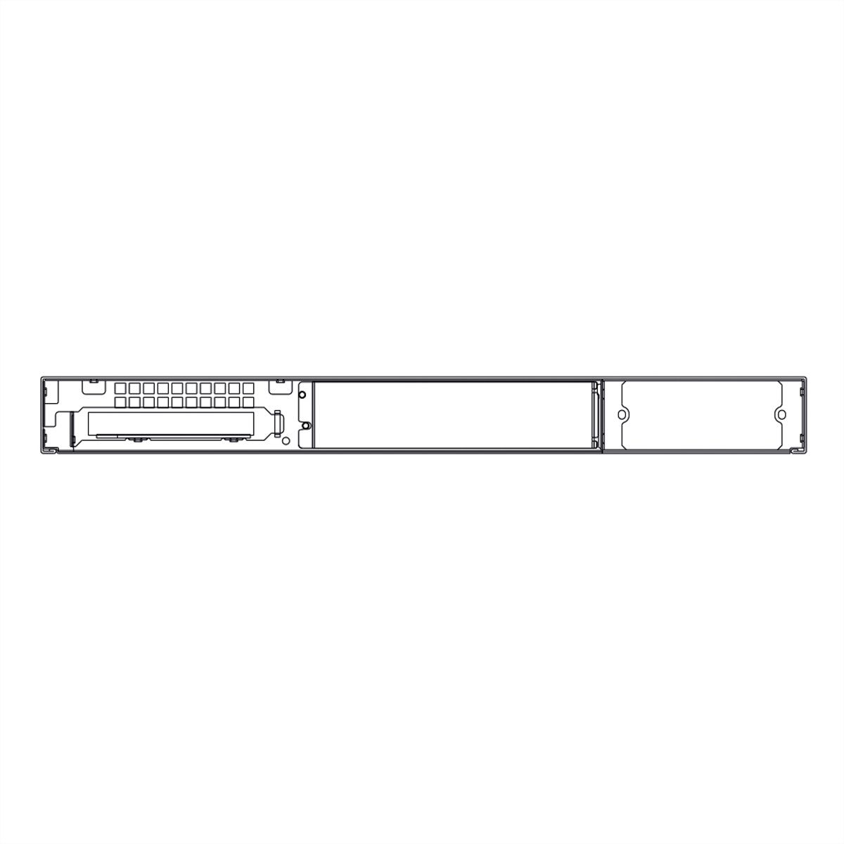 19" Industrial Rack-Mount Server Chassis, 1UH, 1U-K-125L, black