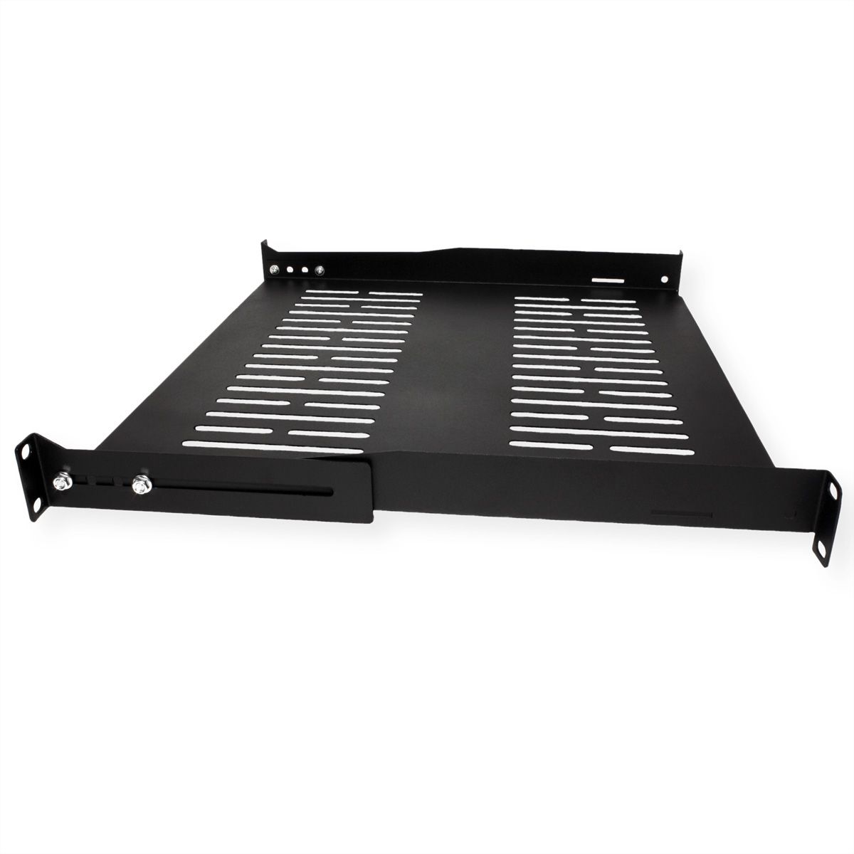 VALUE 19"-Fixed Shelf, 485 x 400mm, 1U, max. 25kg, black