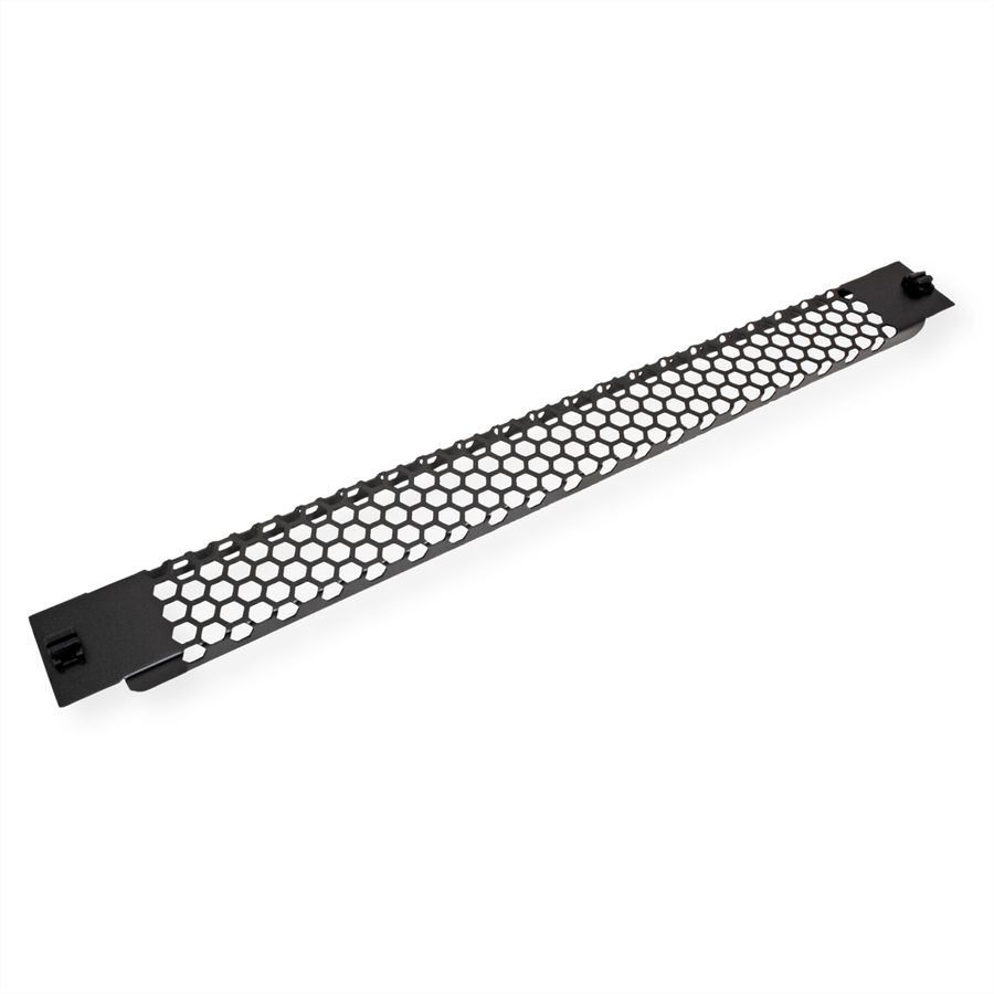 VALUE 19" Perforated Ventilation Mesh Panel, Snap-in, 1U, Metal, black