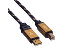 ROLINE GOLD USB 2.0 Cable, A - B, M/M, 1.8 m