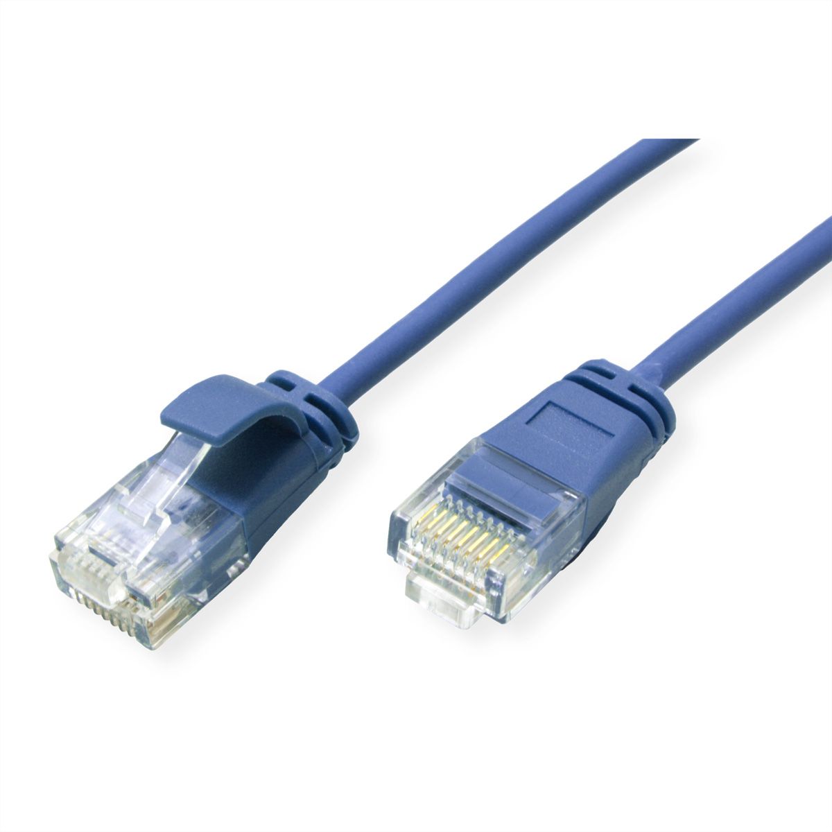 ROLINE UTP Data Center Patch Cord Cat.6A (Class EA), LSOH, Slim, blue, 1 m