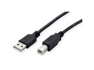 ROLINE RM USB 2.0 Cable, A - B, M/M, black, 0.8 m