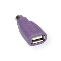VALUE PS/2 to USB Adapter, Keyboard, purple