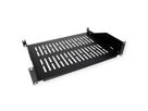 VALUE 19"-Fixed Shelf, 485 x 300mm, 2U, max. 25kg, black