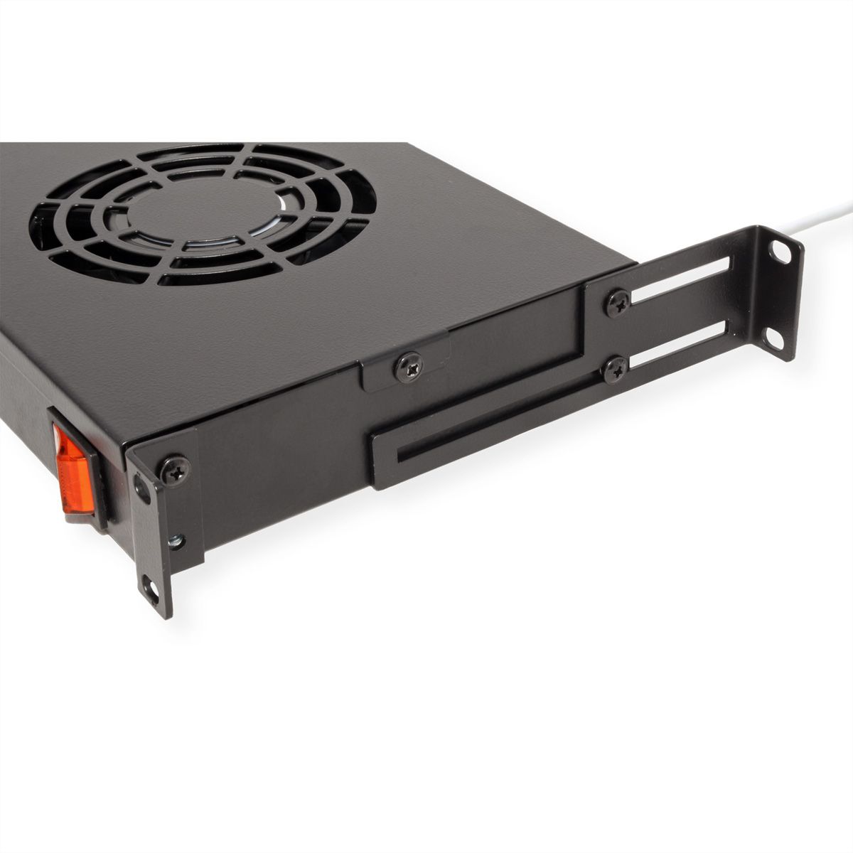 ROLINE 19-inch fan unit 2 fans, Thermostat black