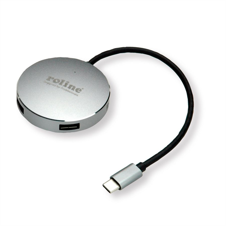 ROLINE USB 3.2 Gen 1 Hub, 4 Ports, Type C connection cable