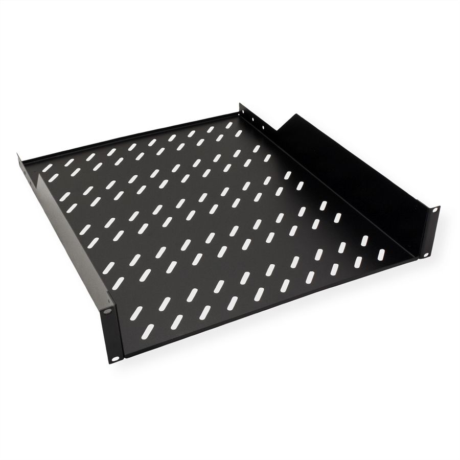 ROLINE 19-inch shelf 2 U 550 T, 25kg load capacity black