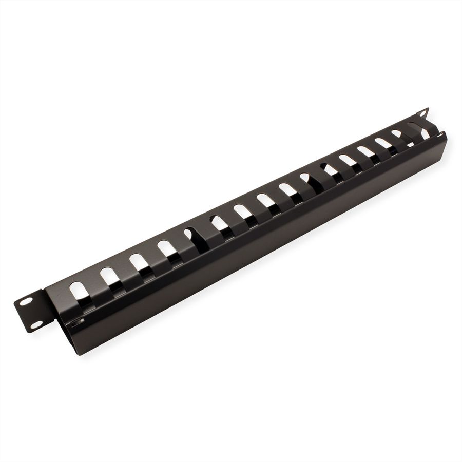 VALUE 19" Front Panel 1U with Patch channel 40 x 40 mm, black