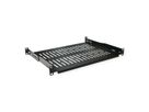 VALUE 19"-Fixed Shelf, 485 x 350mm, 1U, max. 25kg, black