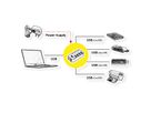 ROLINE USB 3.2 Gen 1 Hub, 4 Ports, switchable, black