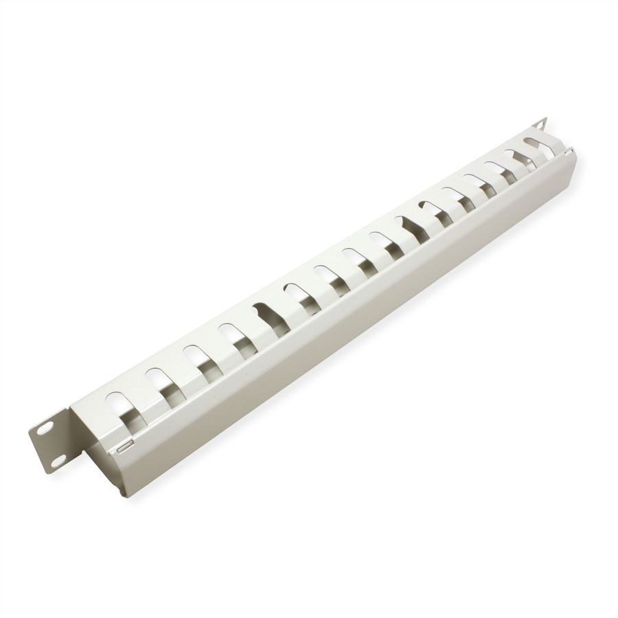 VALUE 19" Front Panel 1U with Patch channel 40 x 40 mm, grey