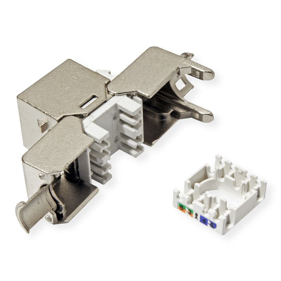VALUE Keystone Jack, Cat.6A (Class EA), RJ-45, STP, tool-free, SLIM
