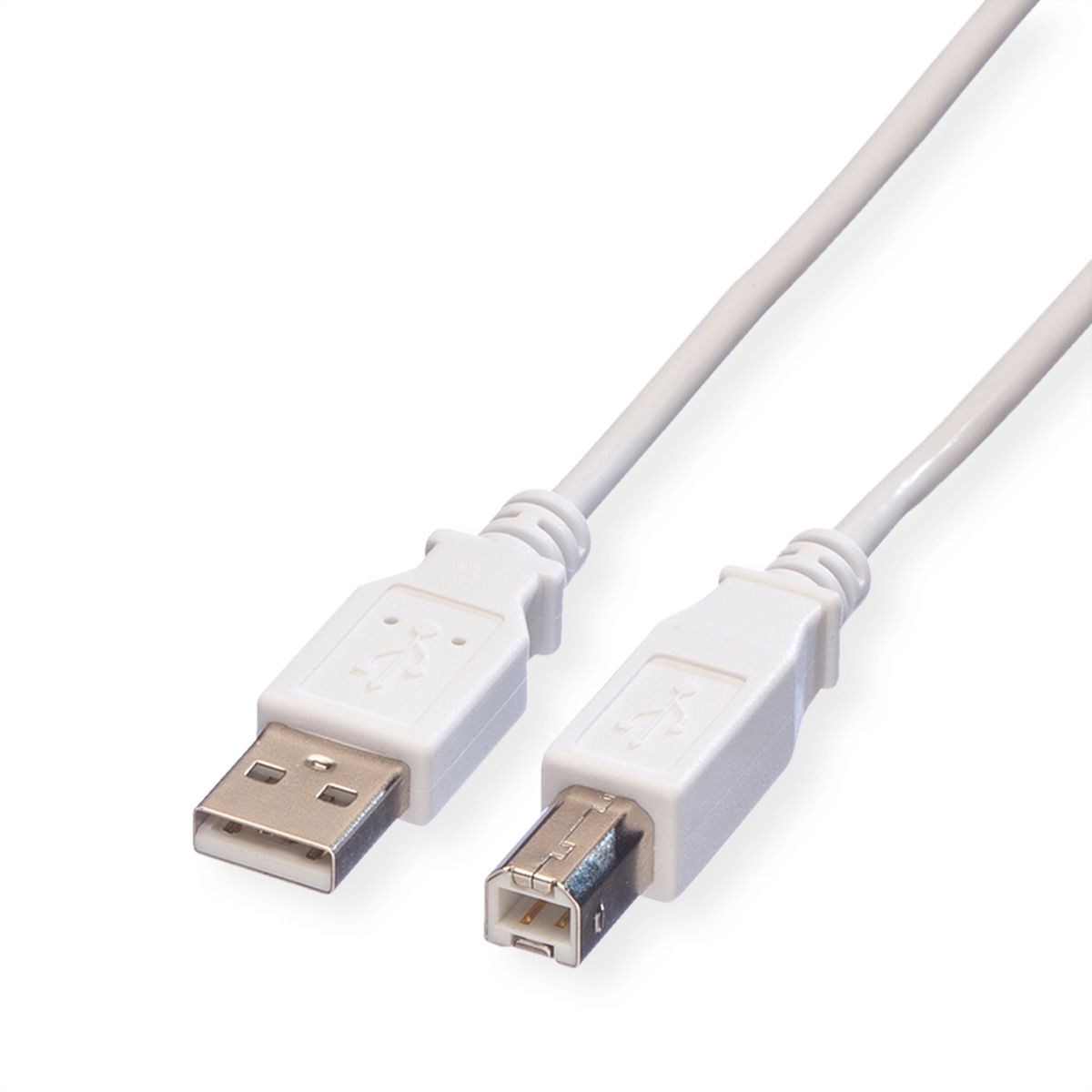 VALUE USB 2.0 Cable, A - B, M/M, white, 0.8 m