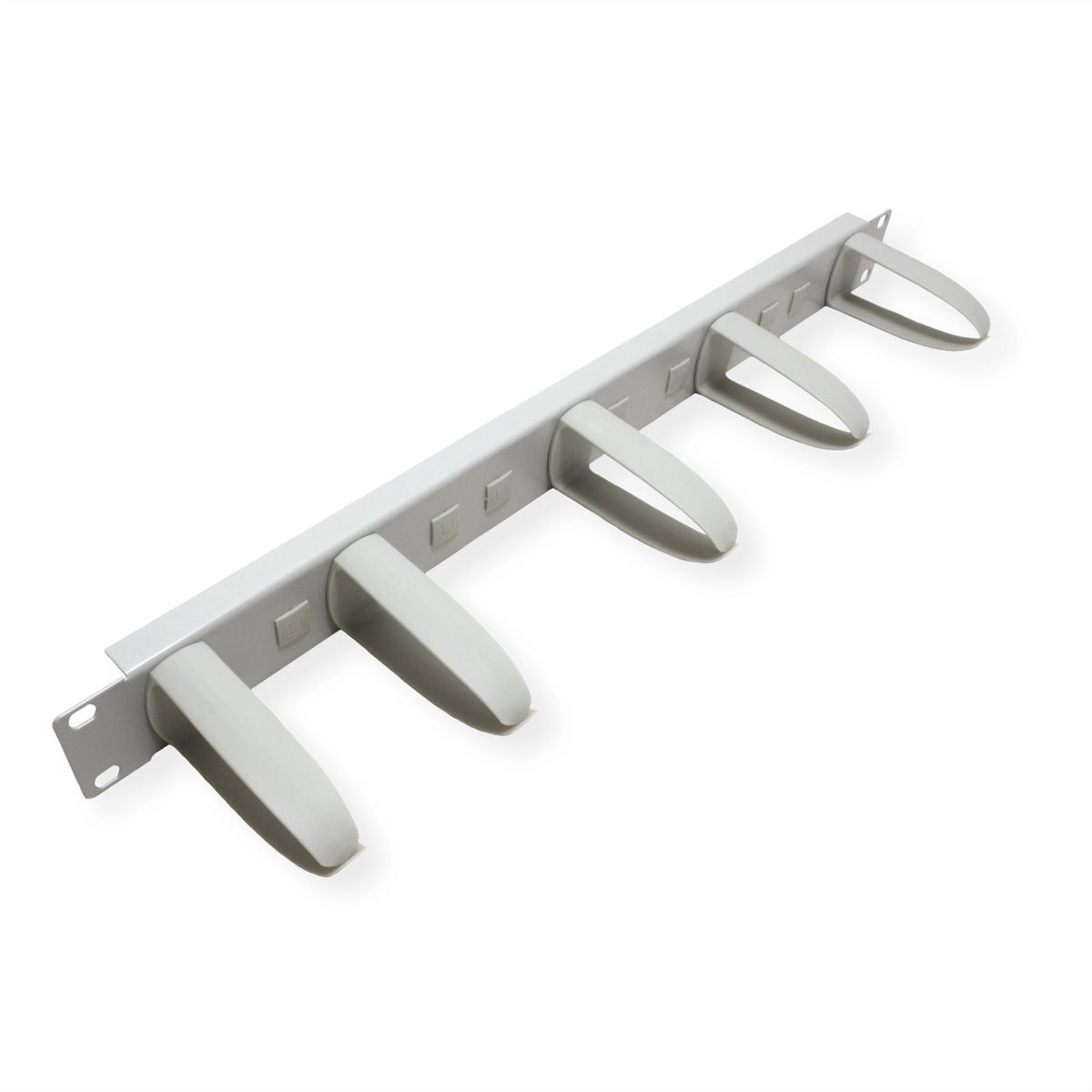 VALUE 19" Cable Management plate with Horizontal/Vertical cable rings for Cabinets, grey