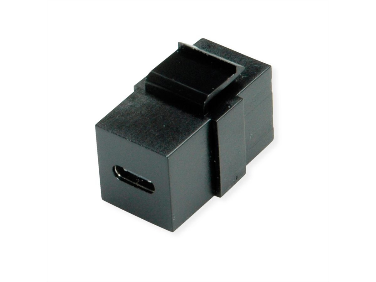 VALUE USB Type C Keystone Module, 1pc/set, black