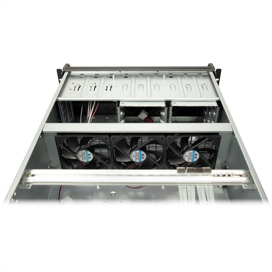 19" Industrial Rack-Mount Server Chassis, 4UH, IPC 4U-4129L, black