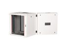 ROLINE 19-inch wall-mounted housing Pro 12 U, 600x600 WxD two-part swivelling grey