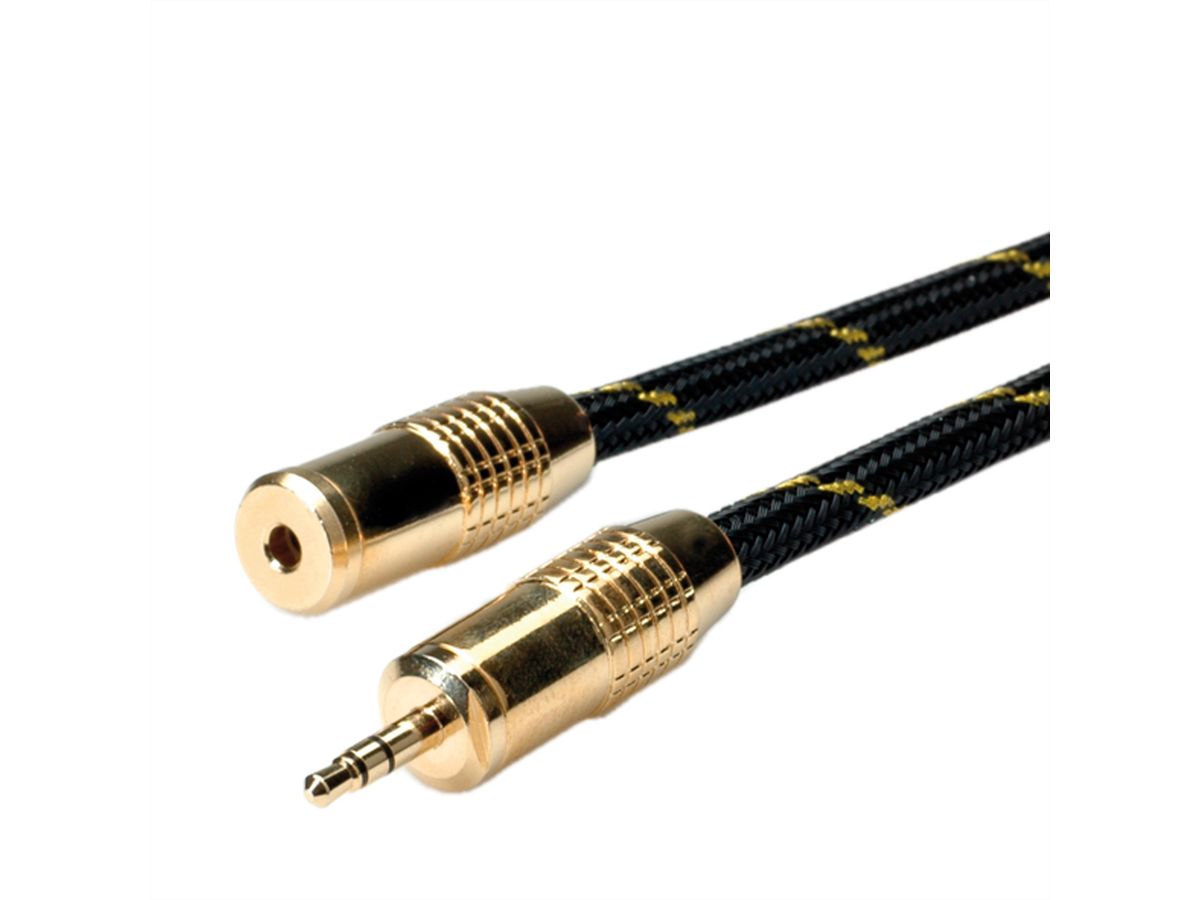 ROLINE GOLD 3.5mm Audio Extension Cable, M/F, 5 m
