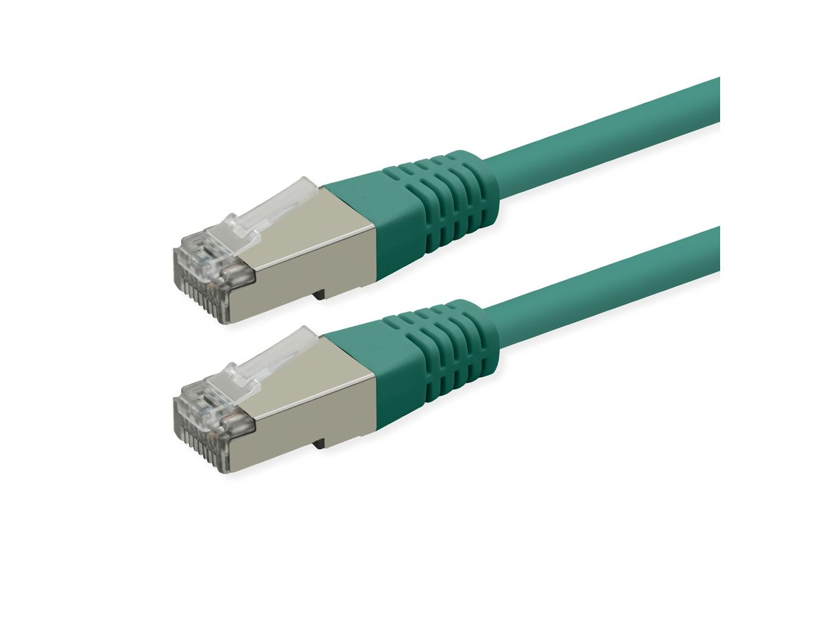 ROLINE S/FTP (PiMF) Patch Cord, Cat.6 (Class E), PoE, green, 5 m