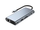 VALUE Dockingstation Type C, 1x HDMI 4K30, 1x VGA 1080p, 1x Gigabit Ethernet, 3x USB 3.2 Gen1 (A), 1x USB 2.0 (C), 1x SD/TF, 1x Audio, 1x Type C PD (Power Delivery)