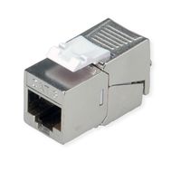 ROLINE Cat.6 (Class E) Keystone Jack, RJ-45, STP, SLIM, tool-free, silver