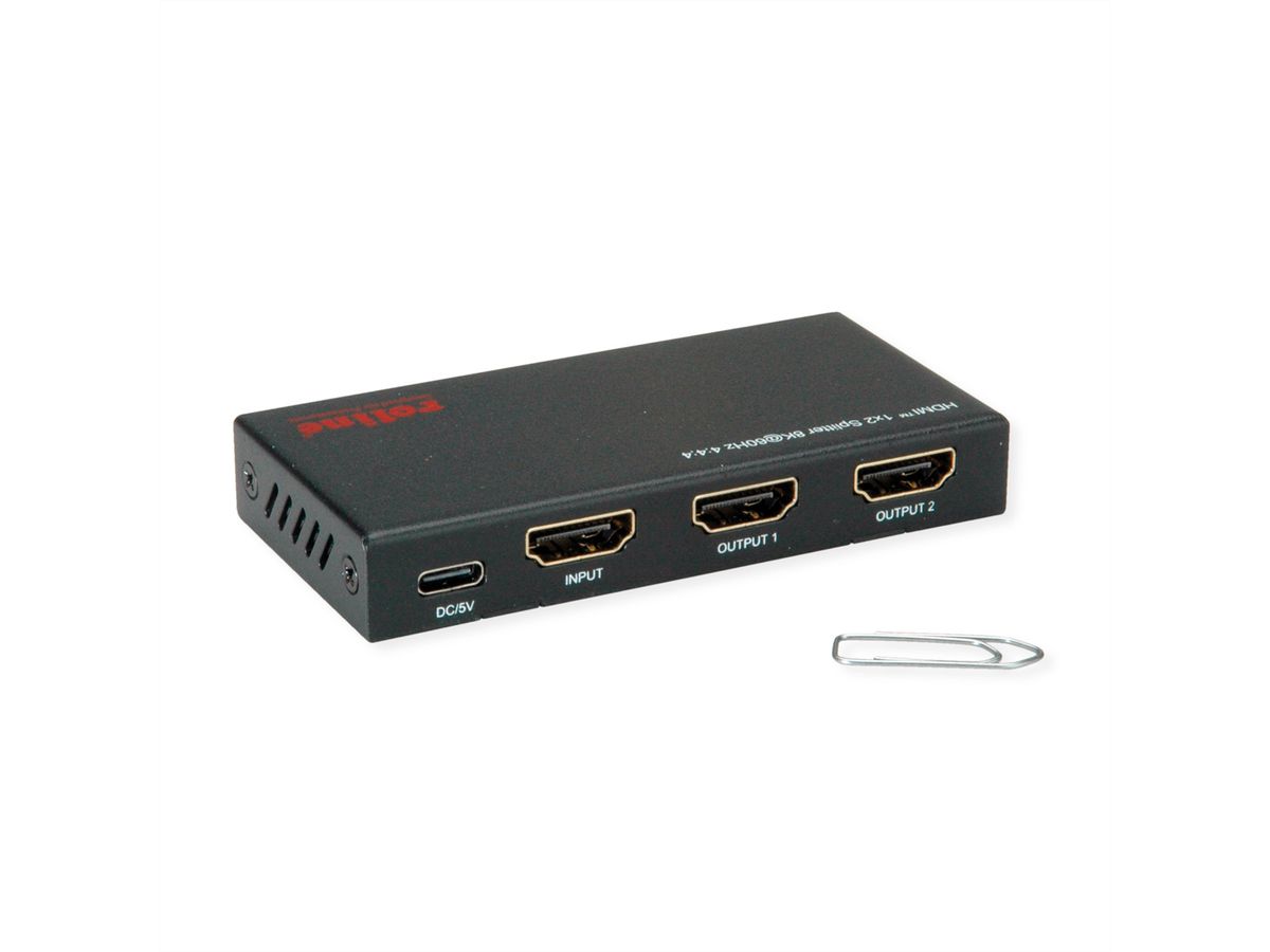 ROLINE HDMI Splitter, 8K60Hz, 1x2