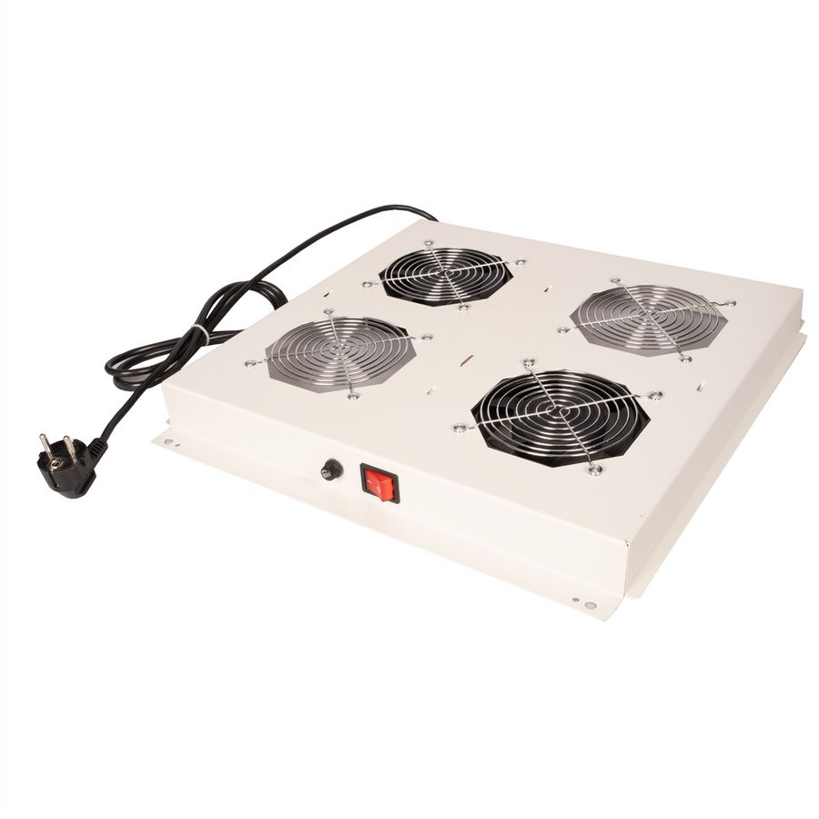 ROLINE 19" roof fan unit with 2 fans, ON/OFF grey