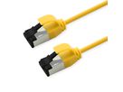 ROLINE S/FTP Patch Cord Cat. 8.1 (Class I), LSOH, Slim, PoE, yellow, 0.3 m