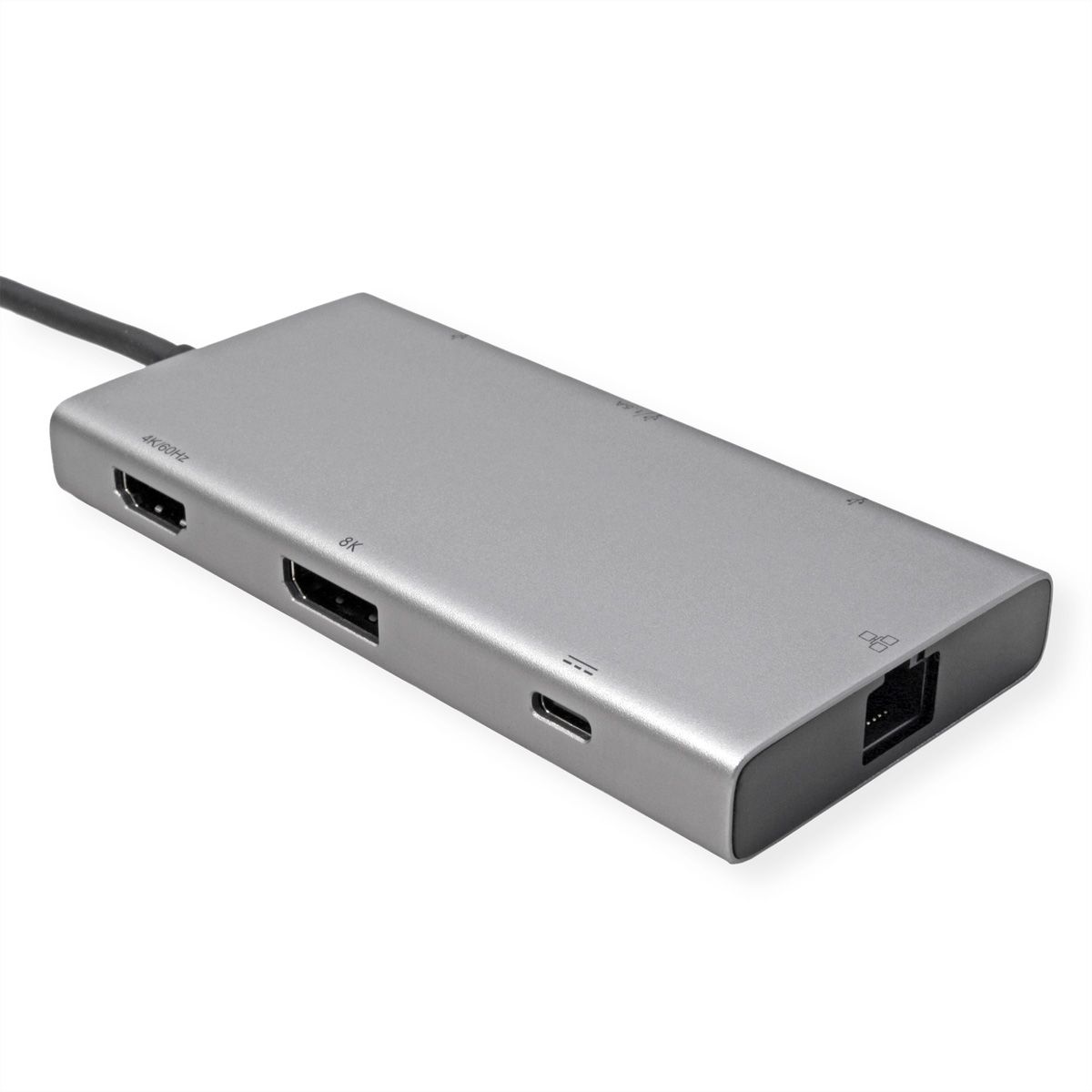 VALUE Dockingstation, HDMI+DP 4K60, 1x C USB3.2Gen1 + 2x A USB3.2 Gen1, 1x Type C PD, 1x RJ45