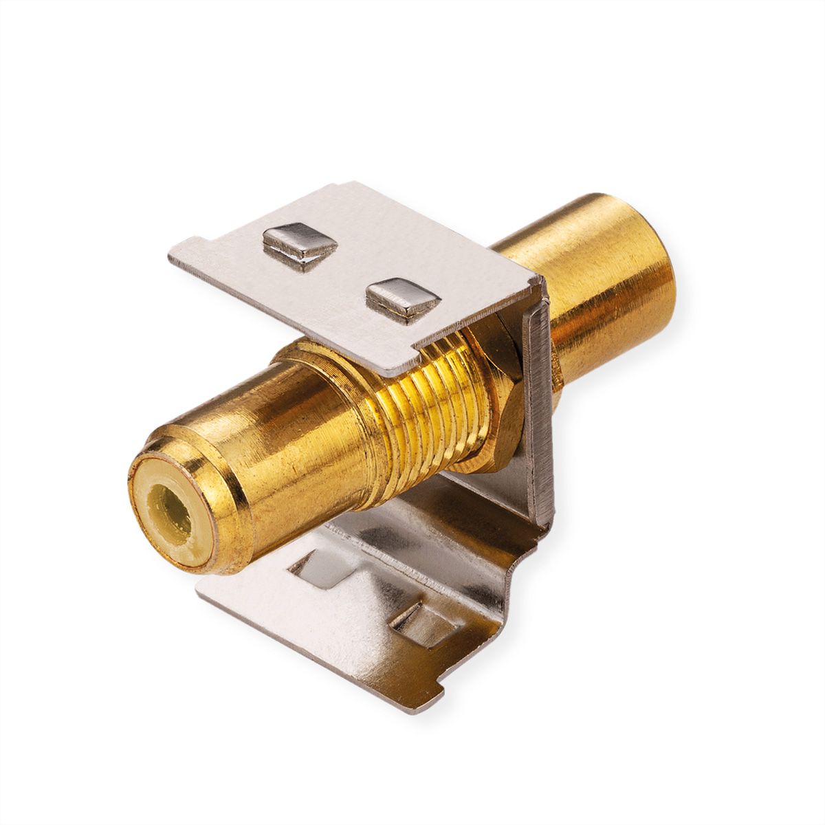 ROLINE RCA Keystone Coupler, Metal, Shielded, yellow