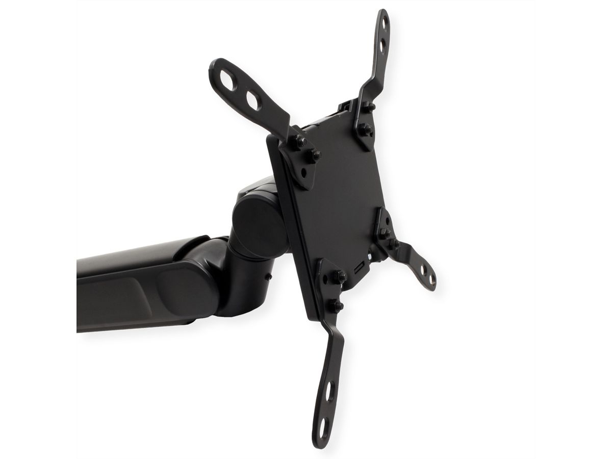 ROLINE Monitor Arm, Pole-Mounted, Gas Spring, < 144.78 cm (57"), Heavy Duty < 27 kg, black