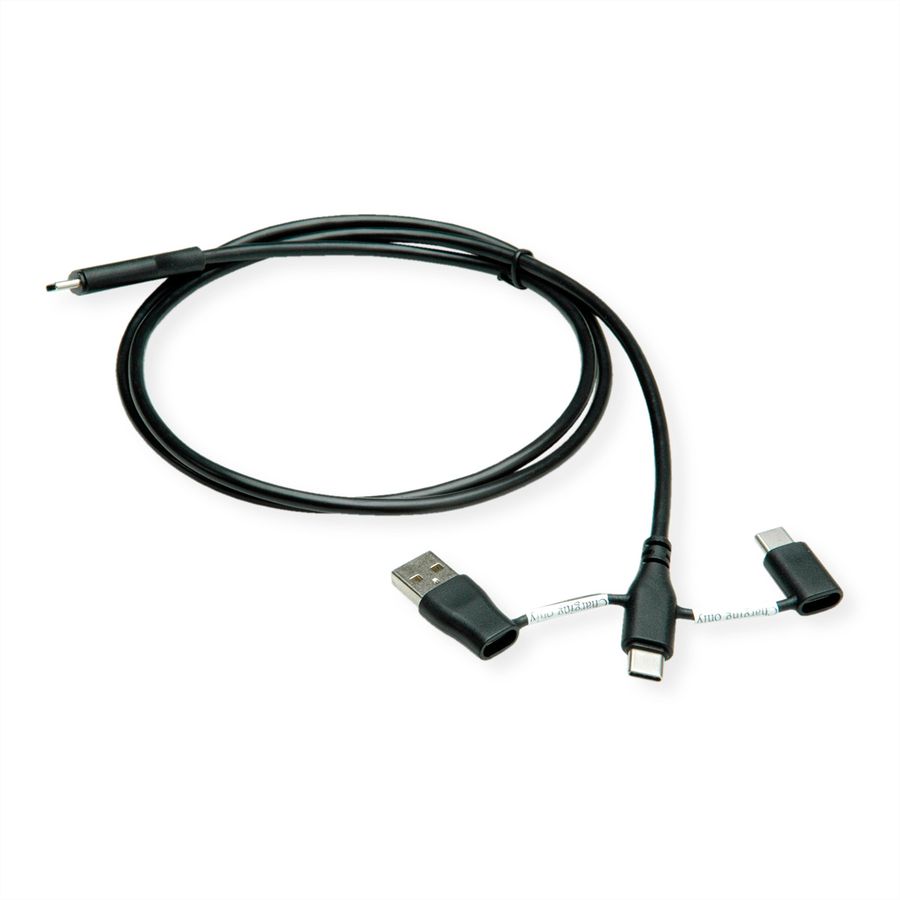 ROLINE USB 2.0 Cable, C-C, with A+C Data Lane Blockers, 1 m