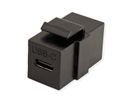 VALUE USB Type C Keystone Module, 1pc/set, black