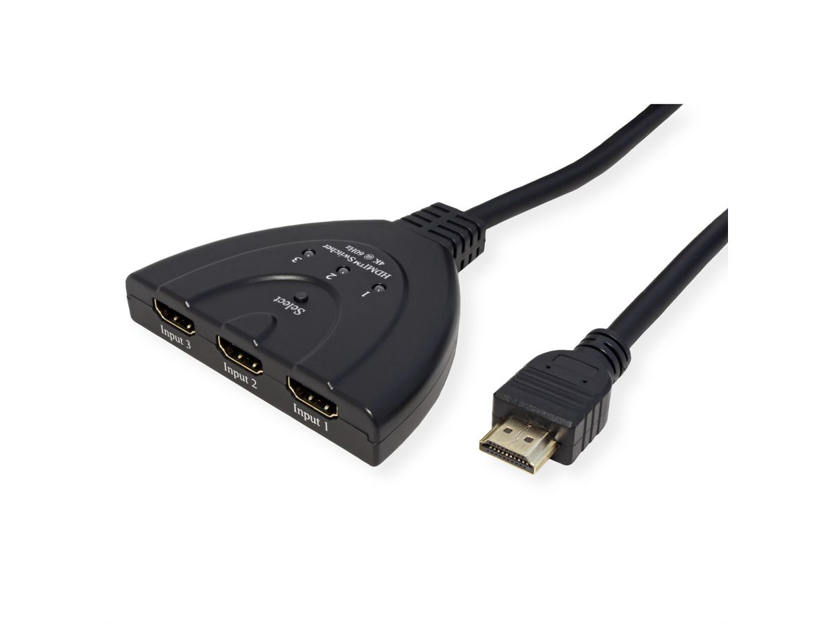 VALUE HDMI Switch, 3x1, 4K60Hz