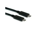 ROLINE GREEN USB 3.2 Gen 2 Cable, PD (Power Delivery) 20V5A, with Emark, C-C, M/M, black, 0.5 m
