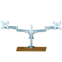 VALUE Dual LCD Monitor Arm, Desk Clamp, 4 Joints, height adjustable separately