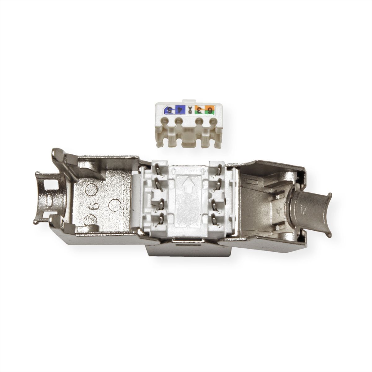 VALUE Keystone Jack, Cat.6A (Class EA), RJ-45, STP, tool-free, SLIM