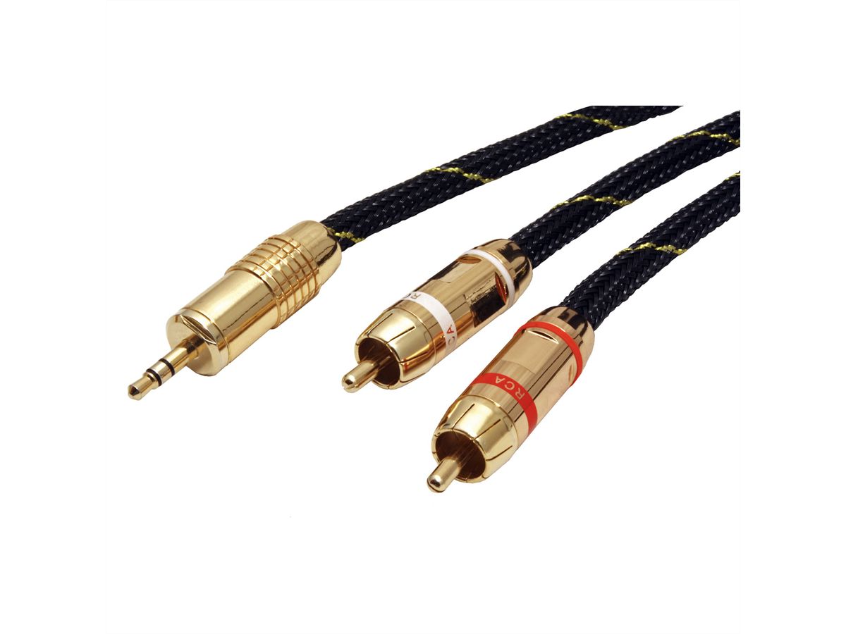 Connexion Audio Jack 3.5 male Stereo- 2x RCA male