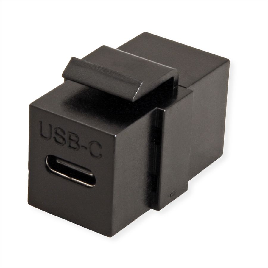 VALUE USB Type C Keystone Module, 1pc/set, black