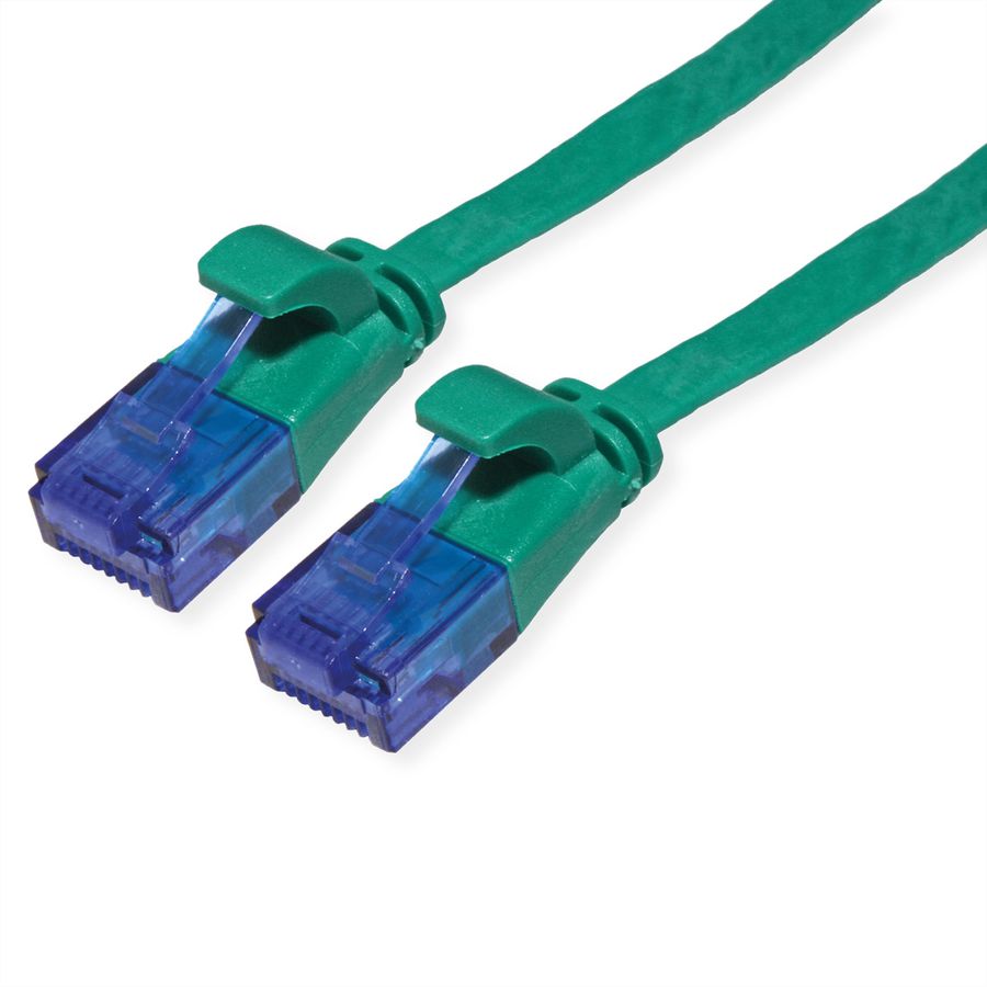 VALUE UTP Patch Cord, Cat.6A (Class EA), extra-flat, green, 0.5 m