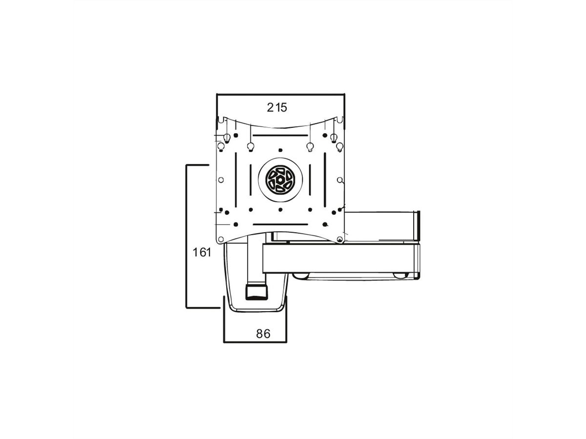 ROLINE LCD Monitor Arm, Extra, Wall Mount, 5 Joints