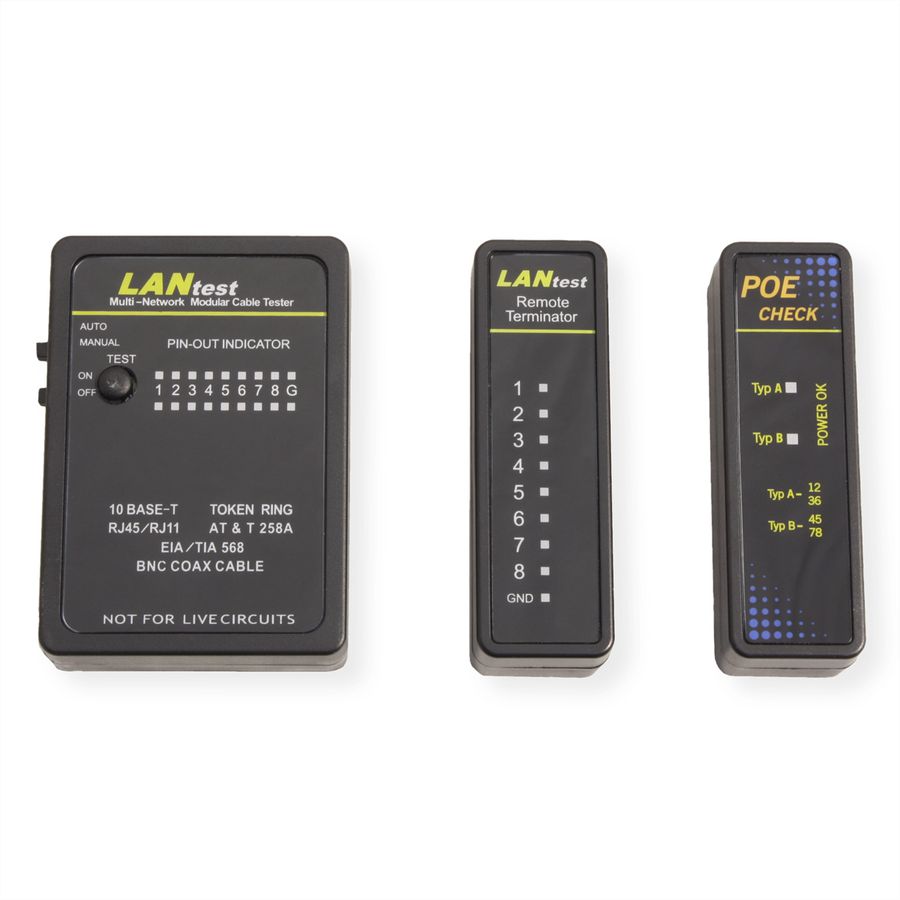 VALUE LANtest Multi-Network Cable + PoE Tester