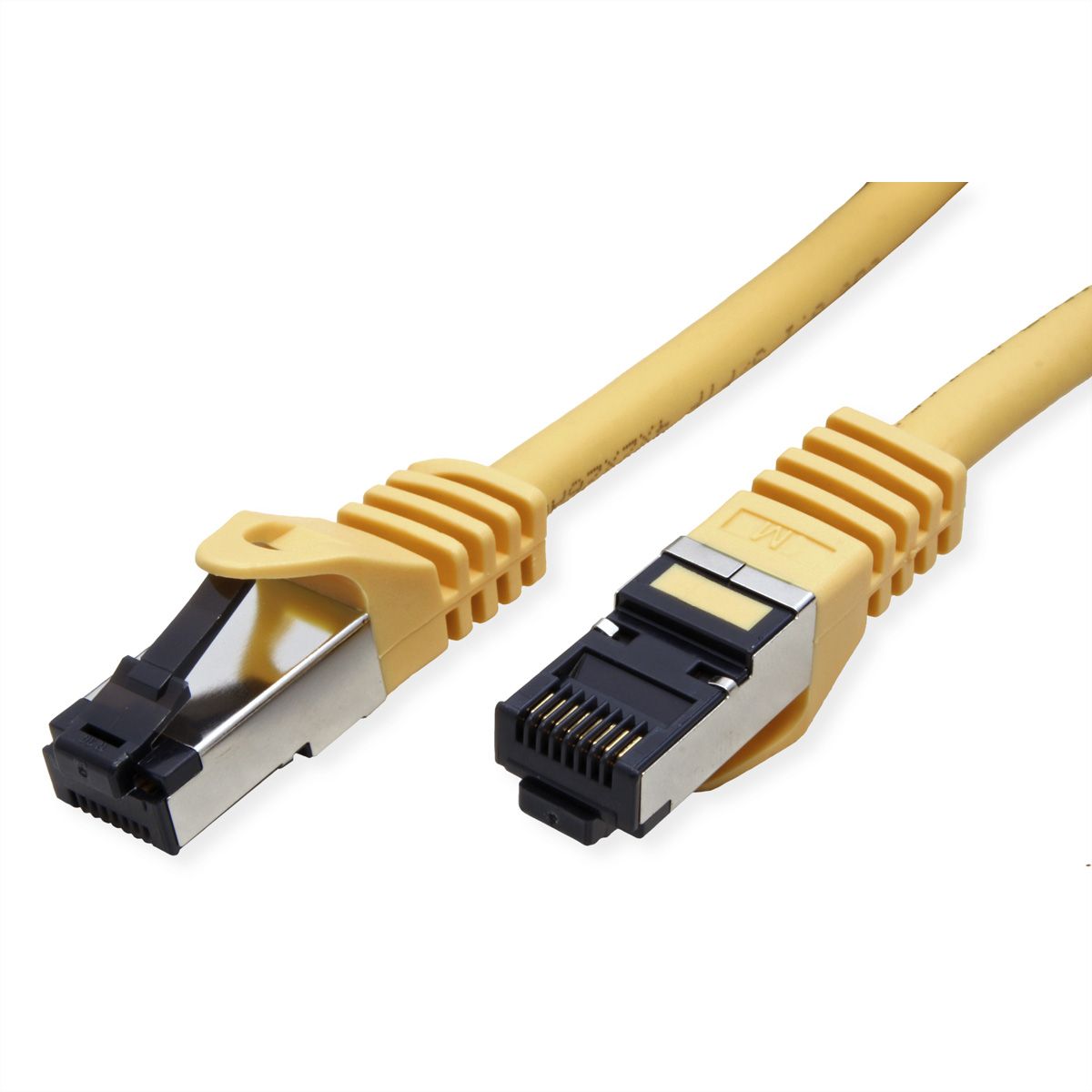 VALUE S/FTP Patch Cord Cat.8 (Class I), stranded, LSOH, PoE, yellow, 2 m