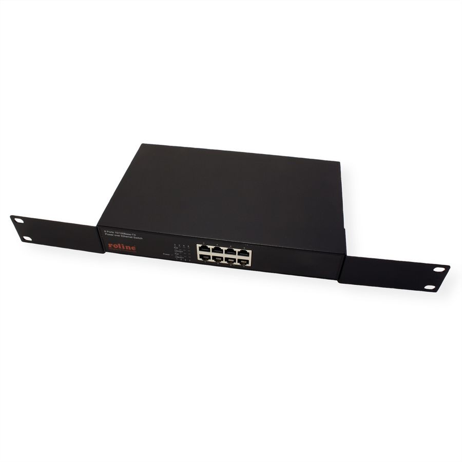 ROLINE PoE Fast Ethernet Switch, 8 Ports (8x PoE)