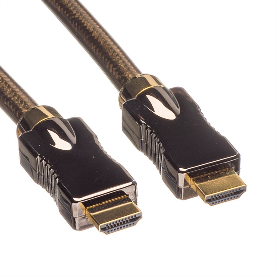 ROLINE HDMI Ultra HD Cable + Ethernet, M/M, black, 1 m