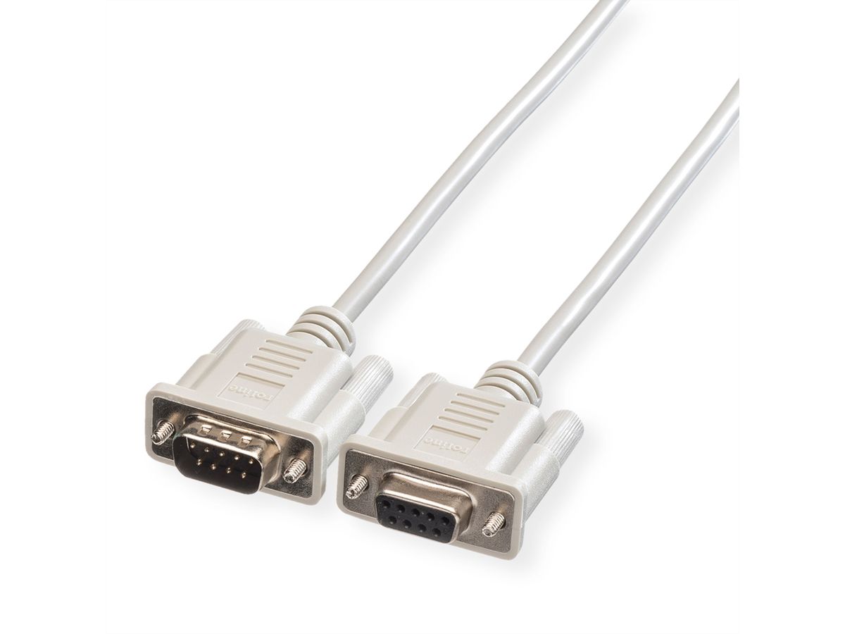 ROLINE RS232 Cable, DB9 M - F, 10 m