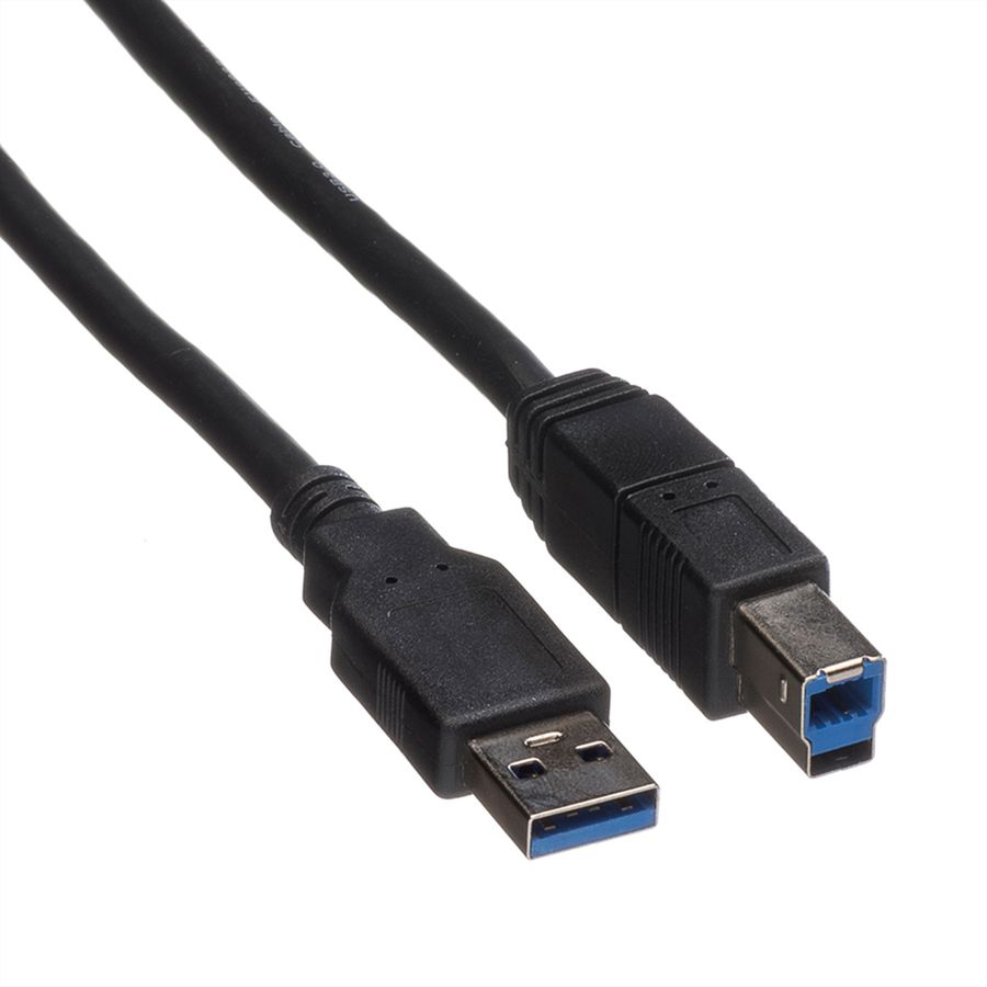 ROLINE USB 3.2 Gen 1 Cable, A - B, M/M, black, 3 m